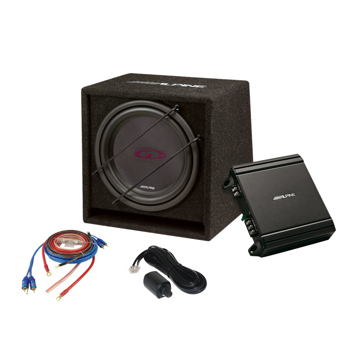 Alpine 12" subwoofer med forstærker
