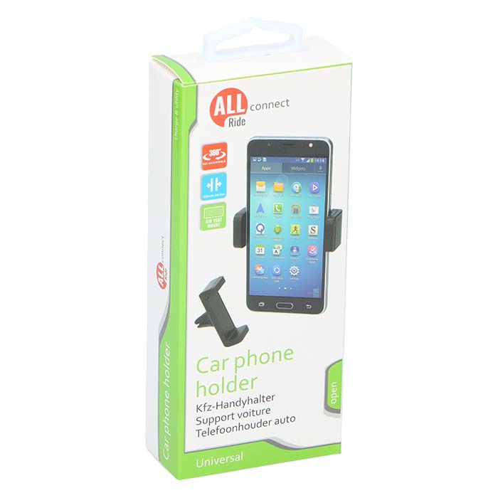 Allride universel telefonholder, luftventilmontering
