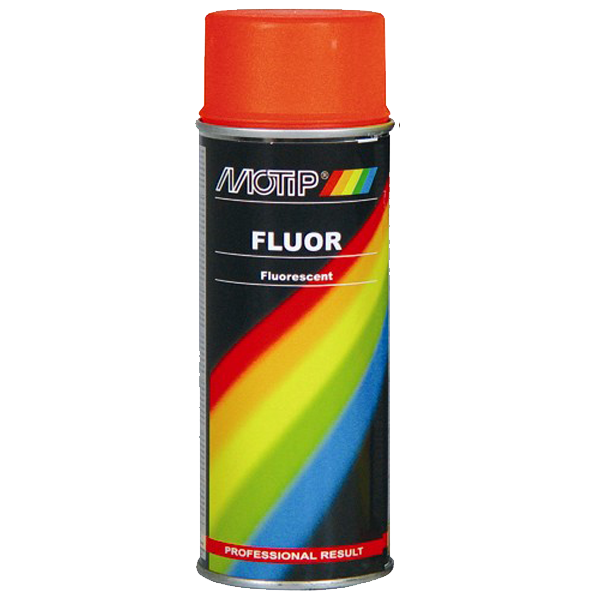 Motip Flouriserende spray rød/orange 400ml.