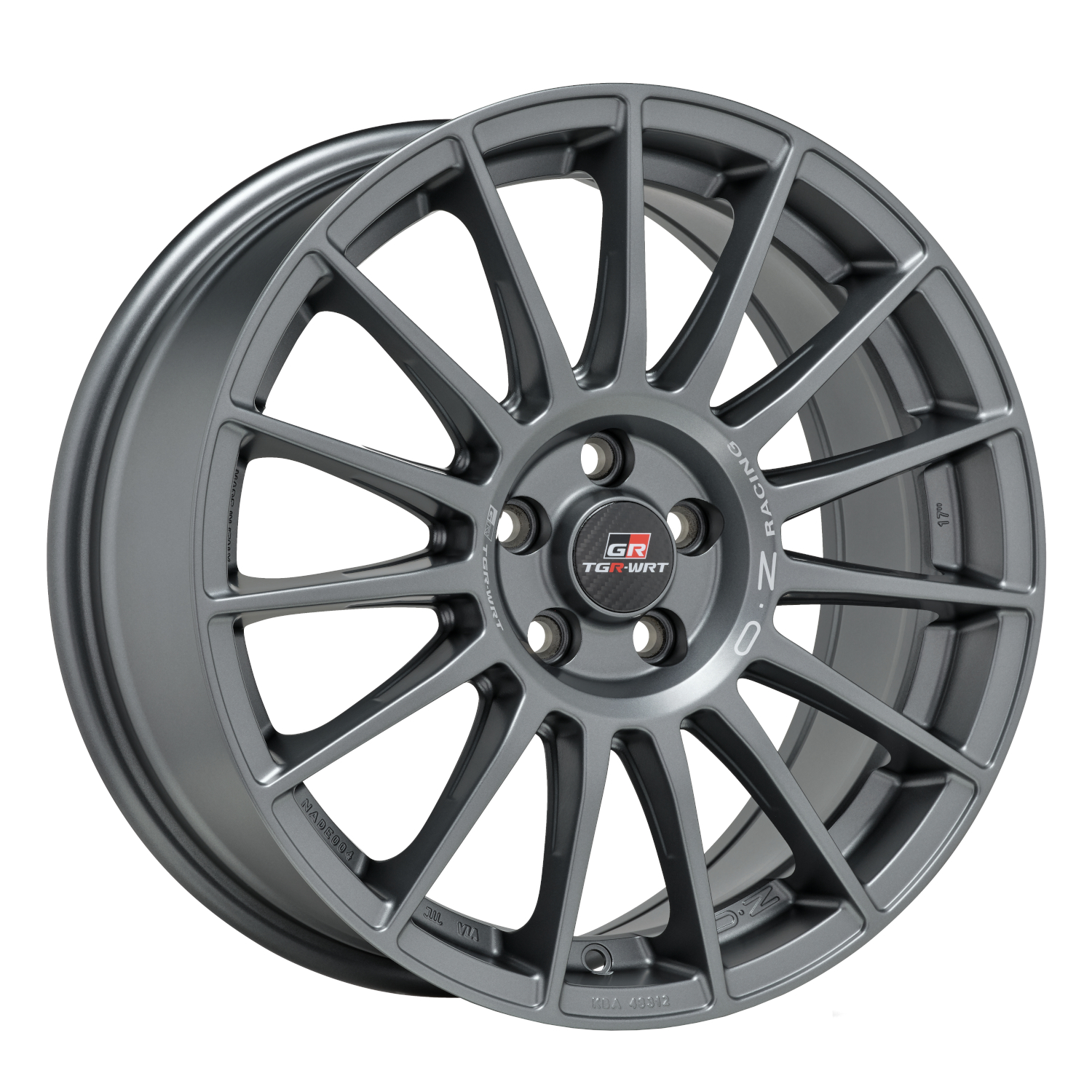 OZ Superturismo tgr-wrt matt graphite + silver lettering