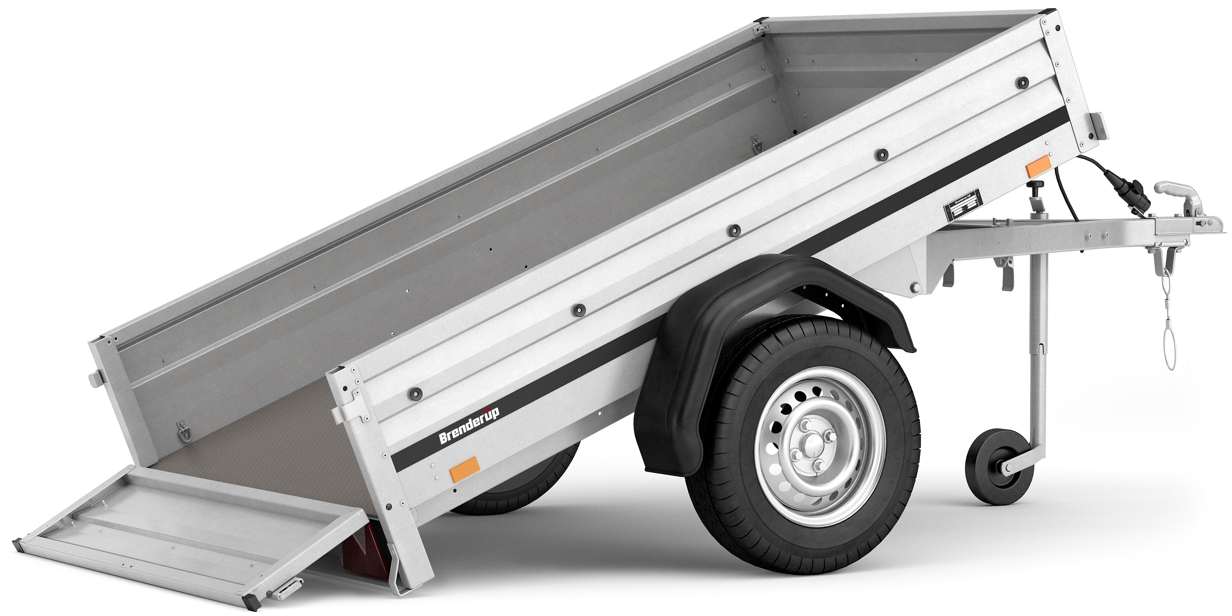 Brenderup Trailer 1205sub500 med Tilt kan opbevares oprejst