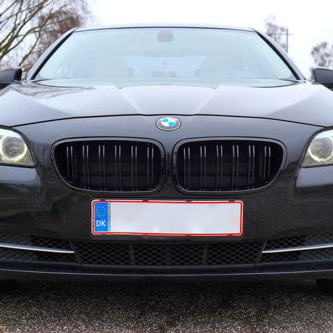 BMW 5-Serie F10/F11 frontgrill nyrer - Sort højglans - Komplet sæt, til 5-serie F modeller