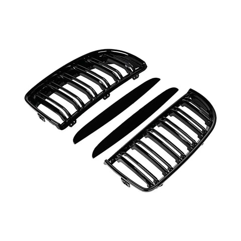 BMW 3-Serie E90 (2005-2008) Frontgrill nyrer - Sort højglans - Komplet sæt