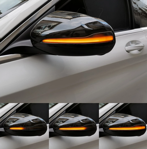 Dynamisk Blinklys Mercedes W205, W222, GLC, E m.fl. (Sort Design)