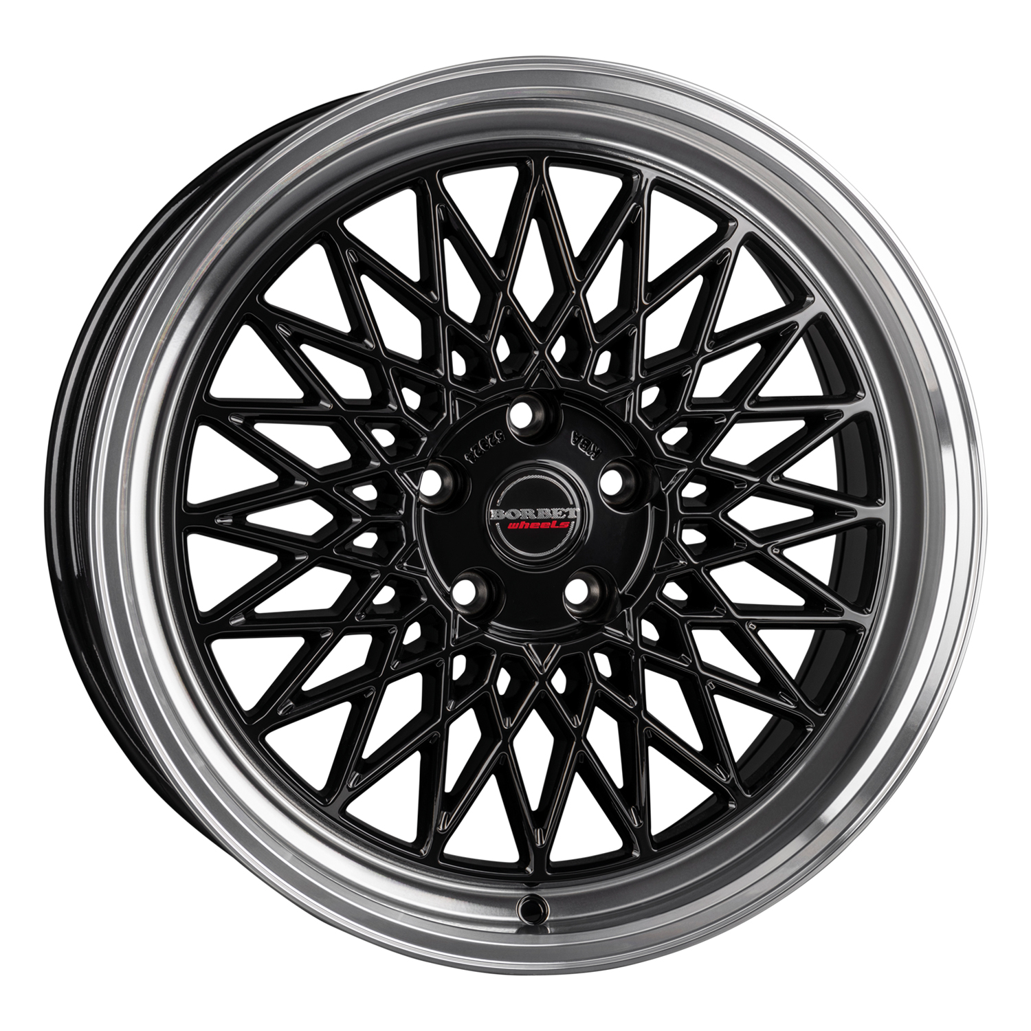 Borbet B black rim polished