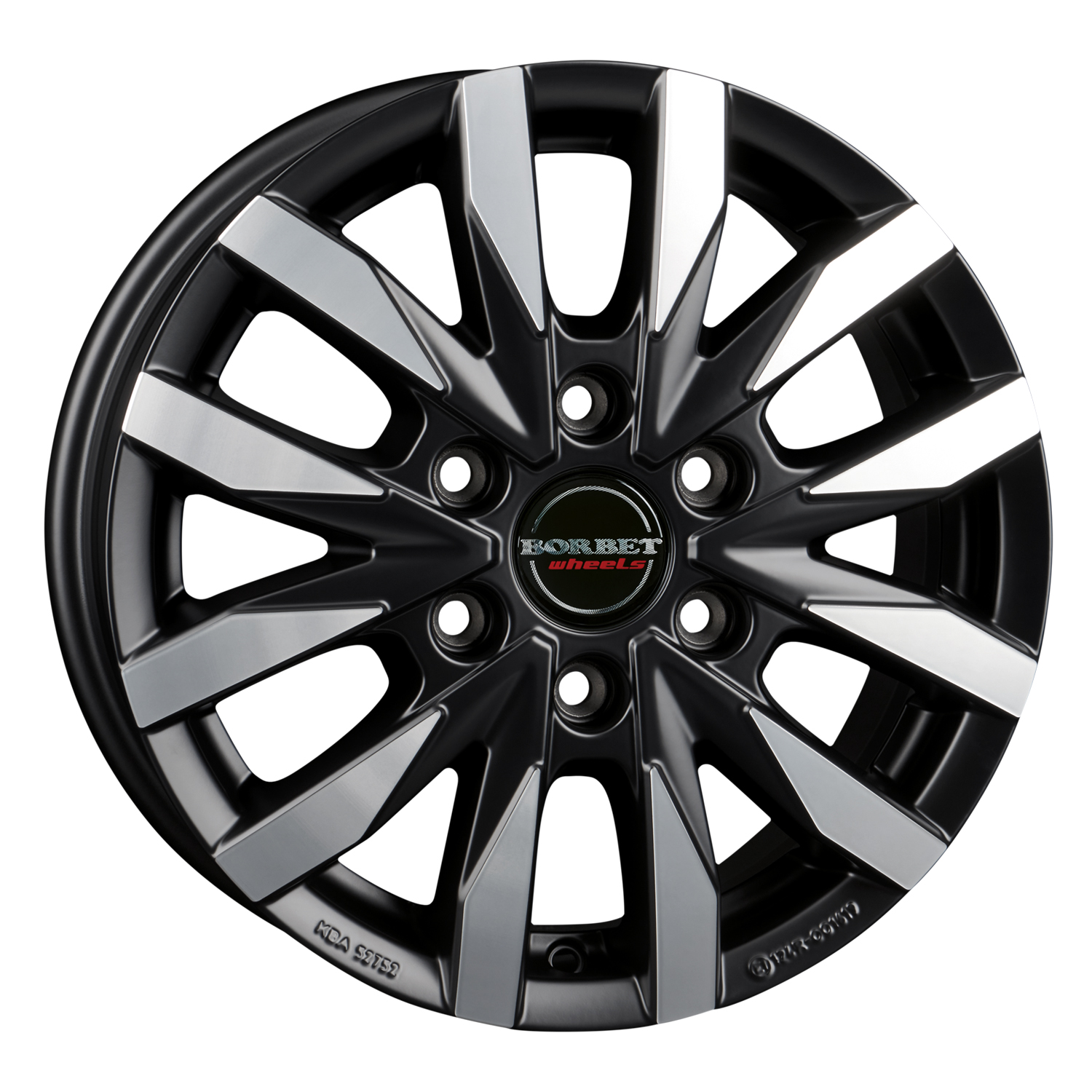 Borbet Cw6 black polished matt