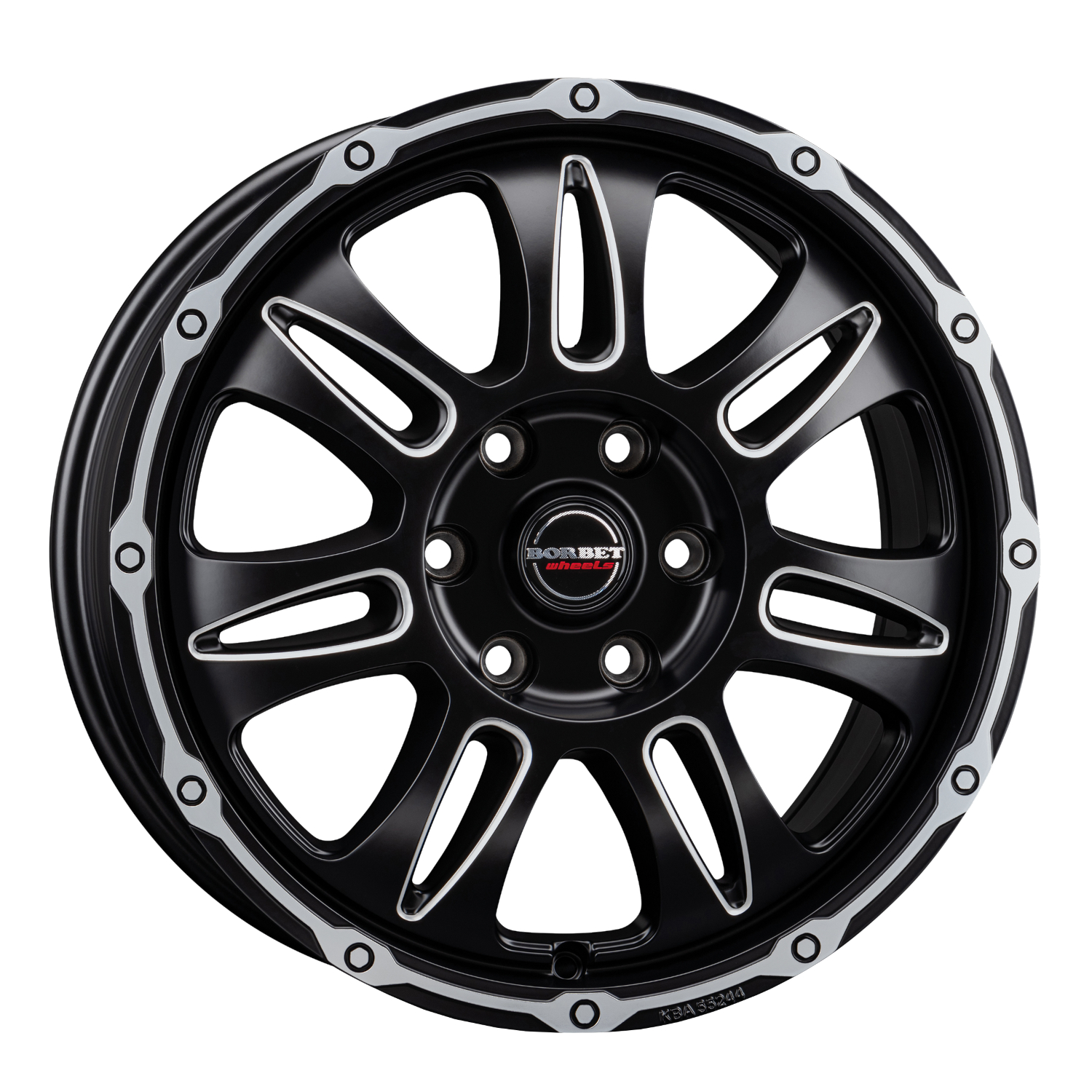 Borbet Cw8 black rim window polished matt