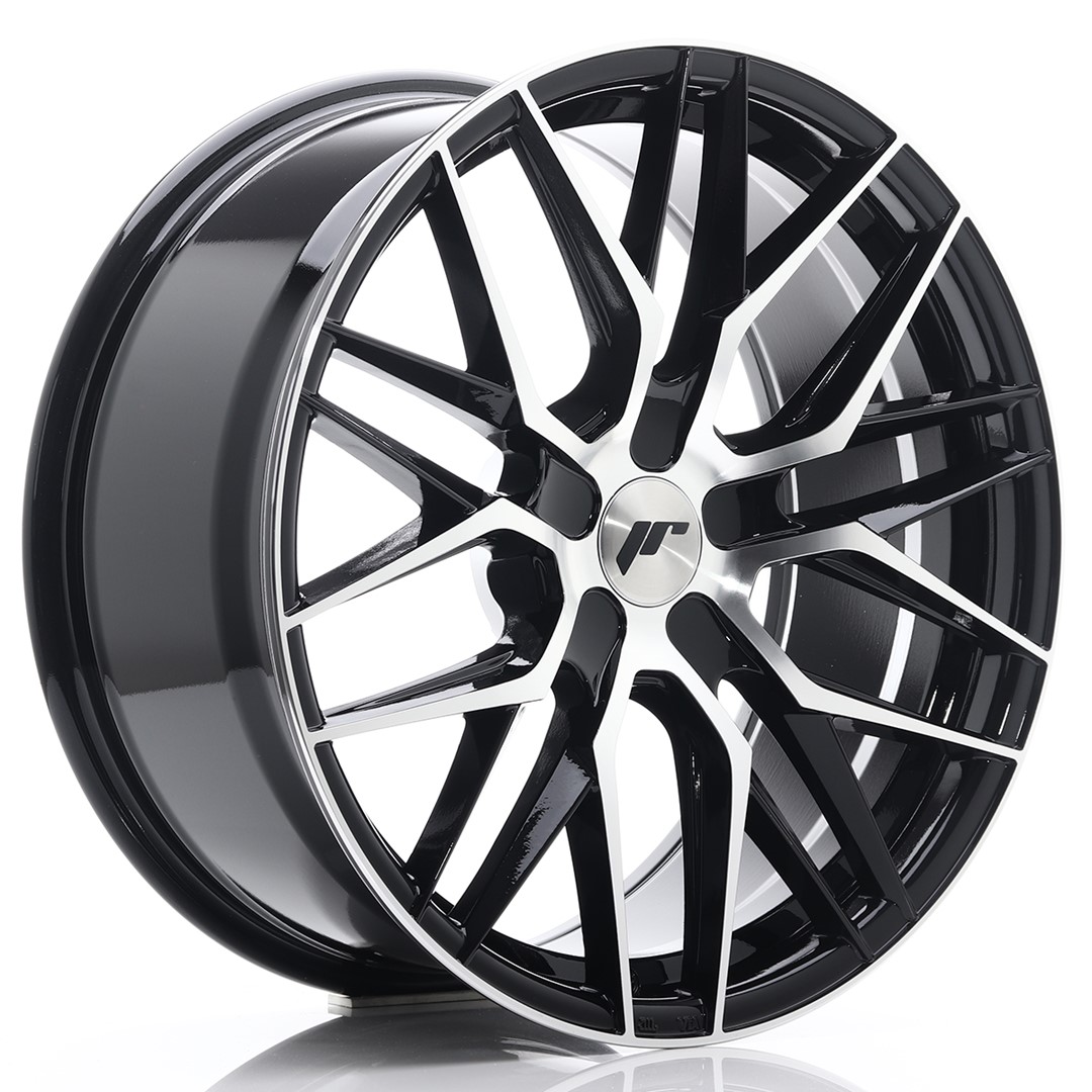 JR WHEELS JR28 Gloss Black Machined Gloss Black Machined