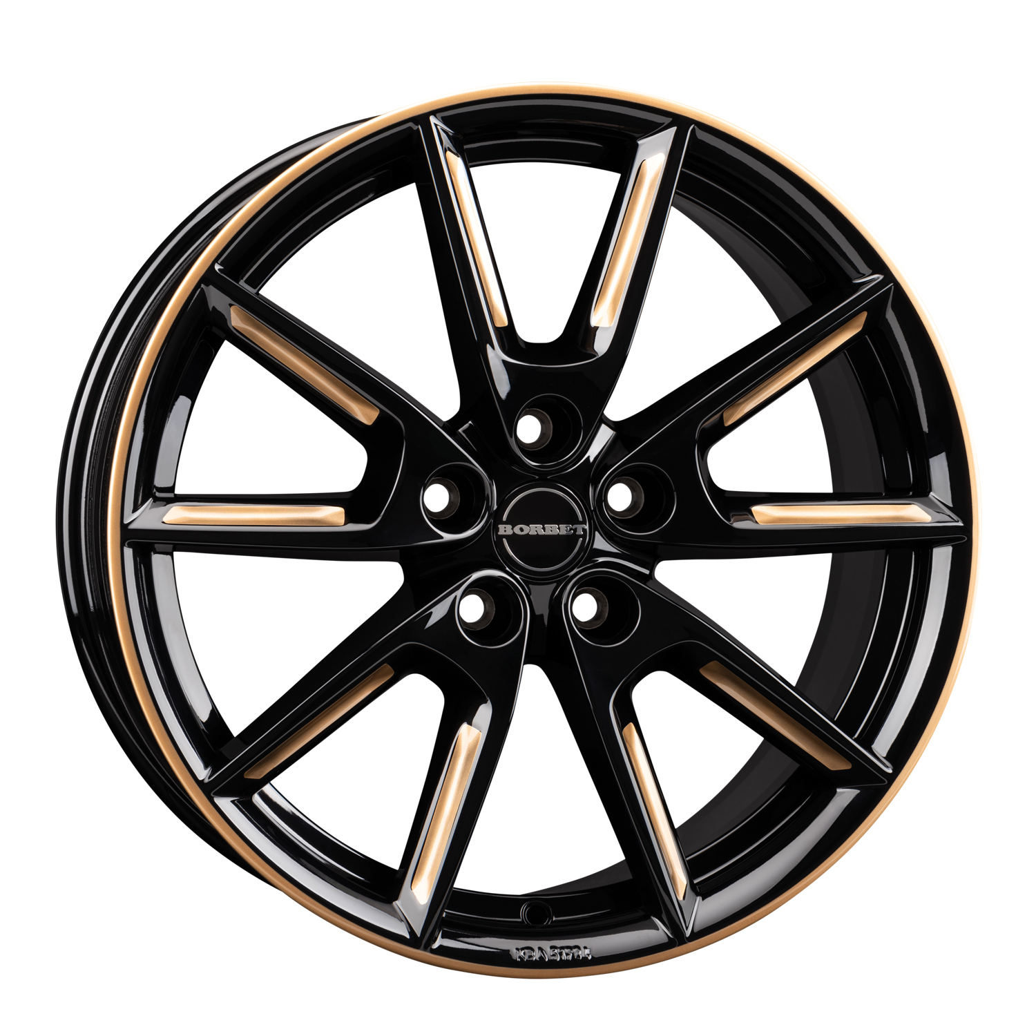 Borbet LX18 black glossy gold spoke rim