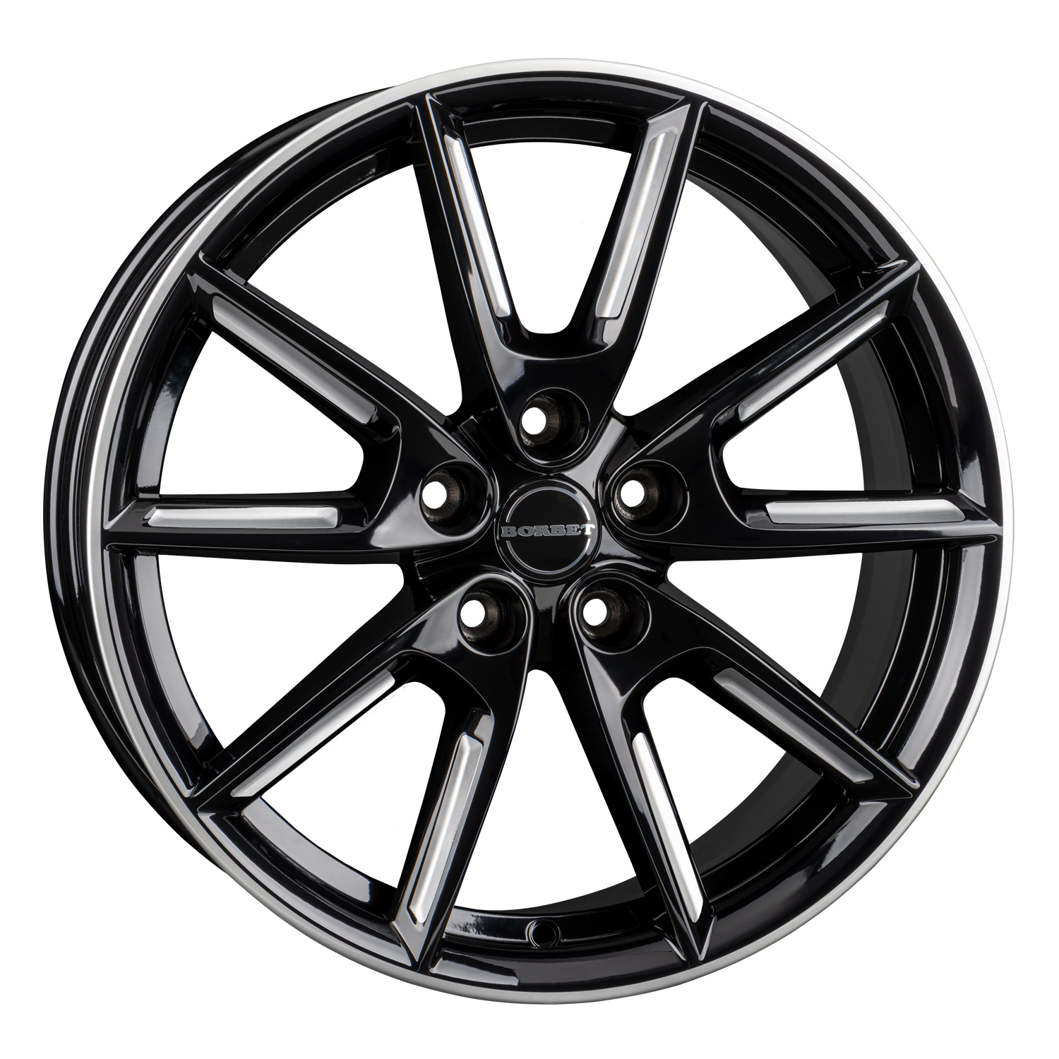 Borbet LX18 black matt silver spoke rim