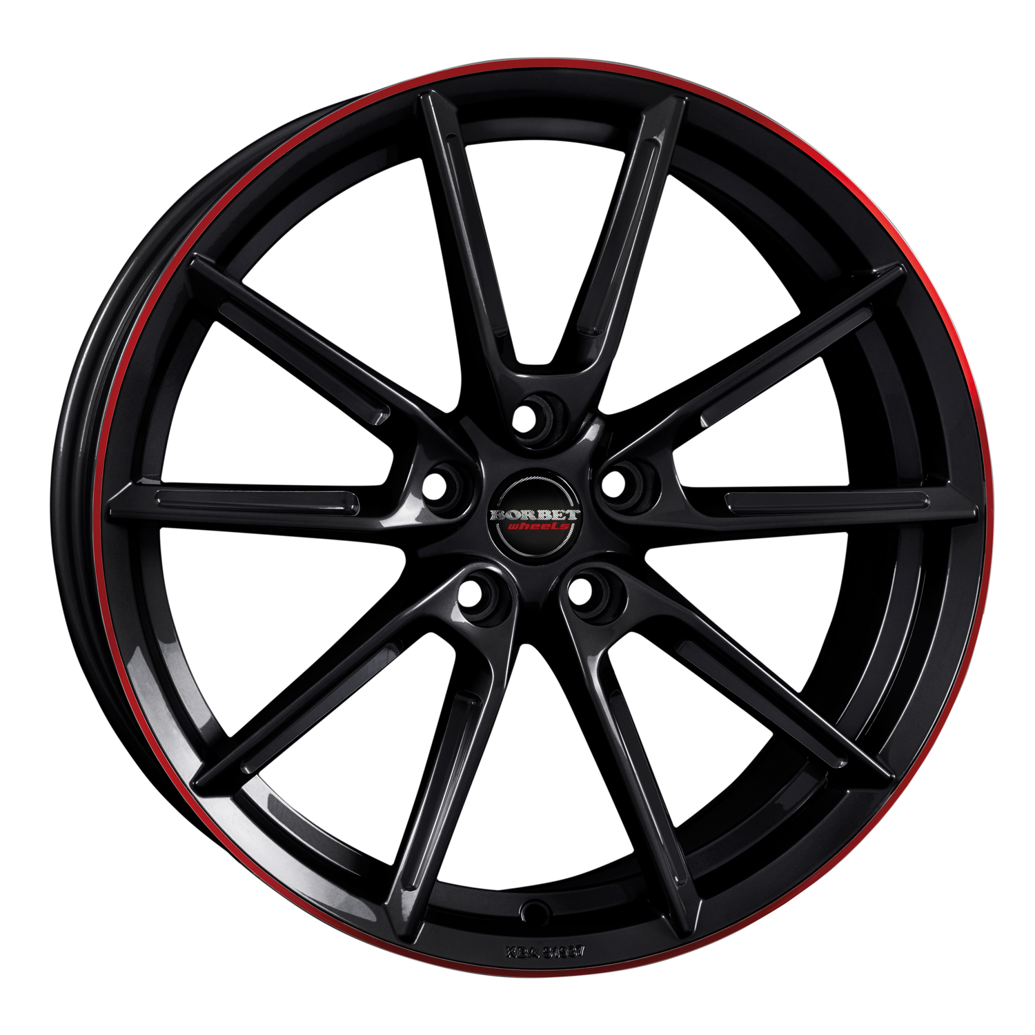 Borbet LX19 black glossy rim red