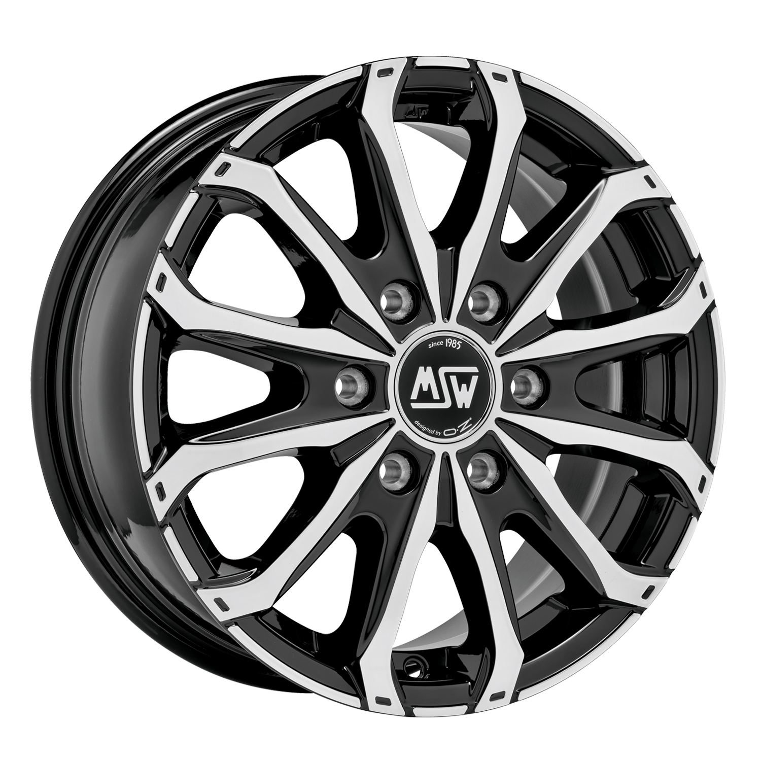 MSW Msw 48 van 6 holes gloss black full polished