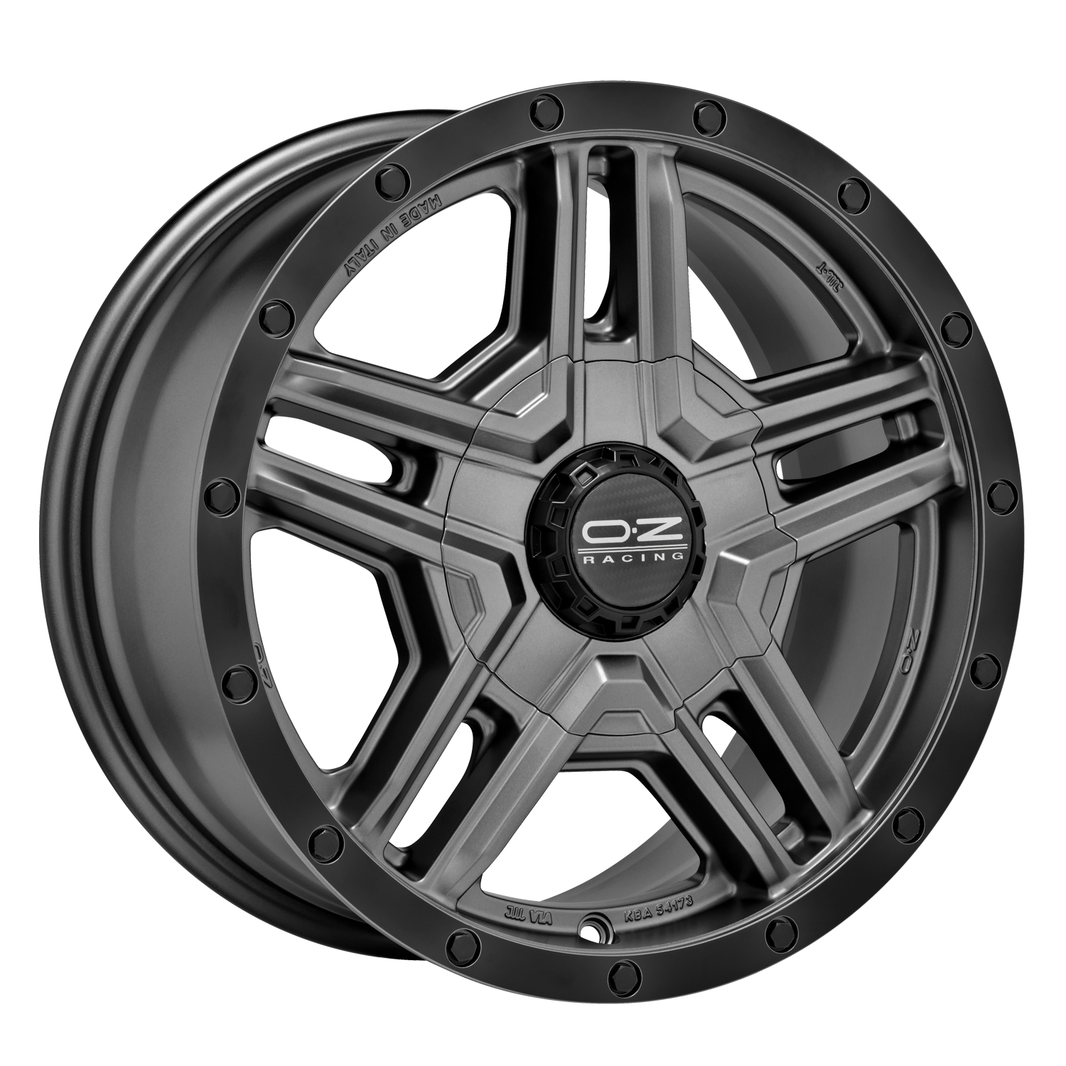 OZ Rally adventure matt graphite / black lip