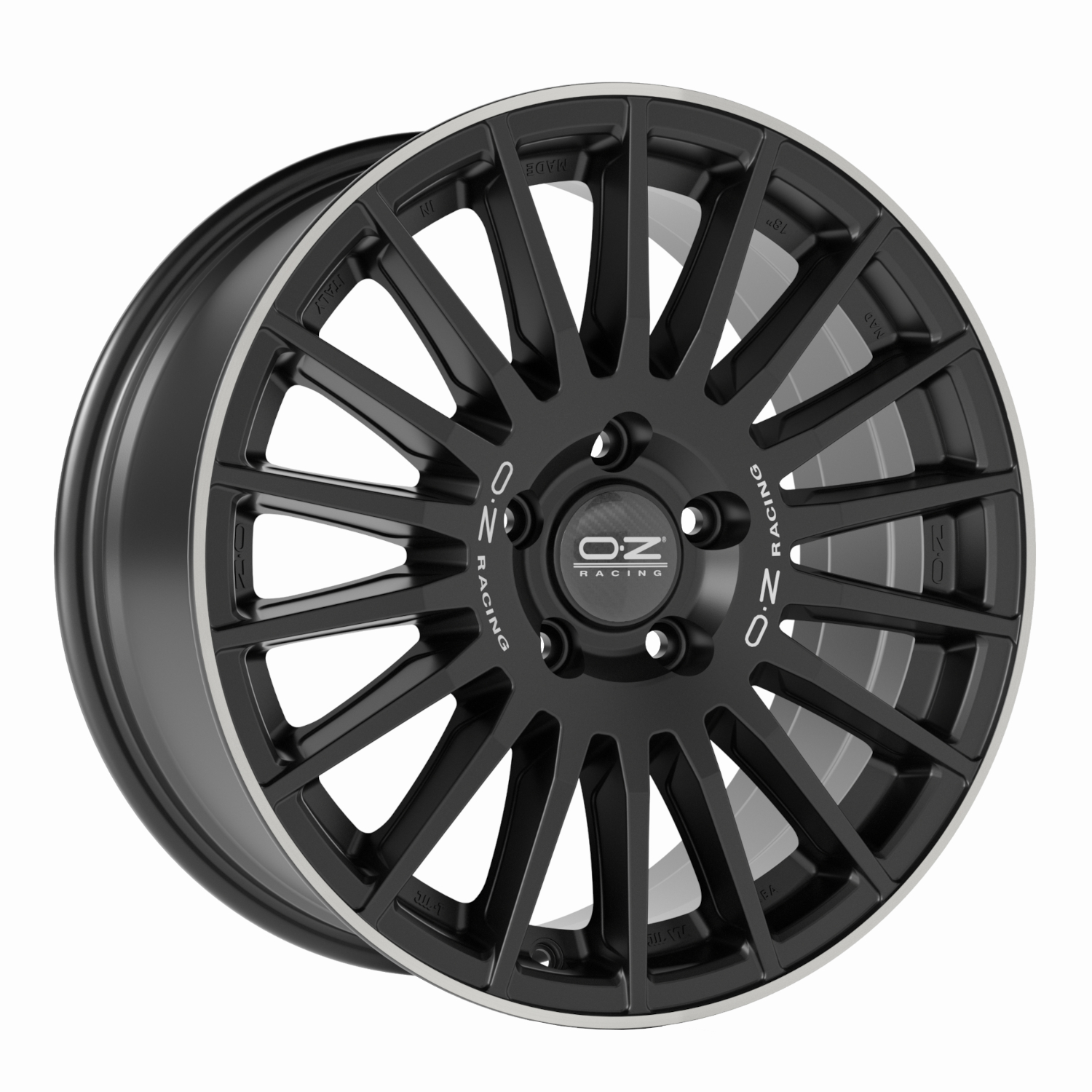 OZ Rally desert matt black silver let. diamond lip