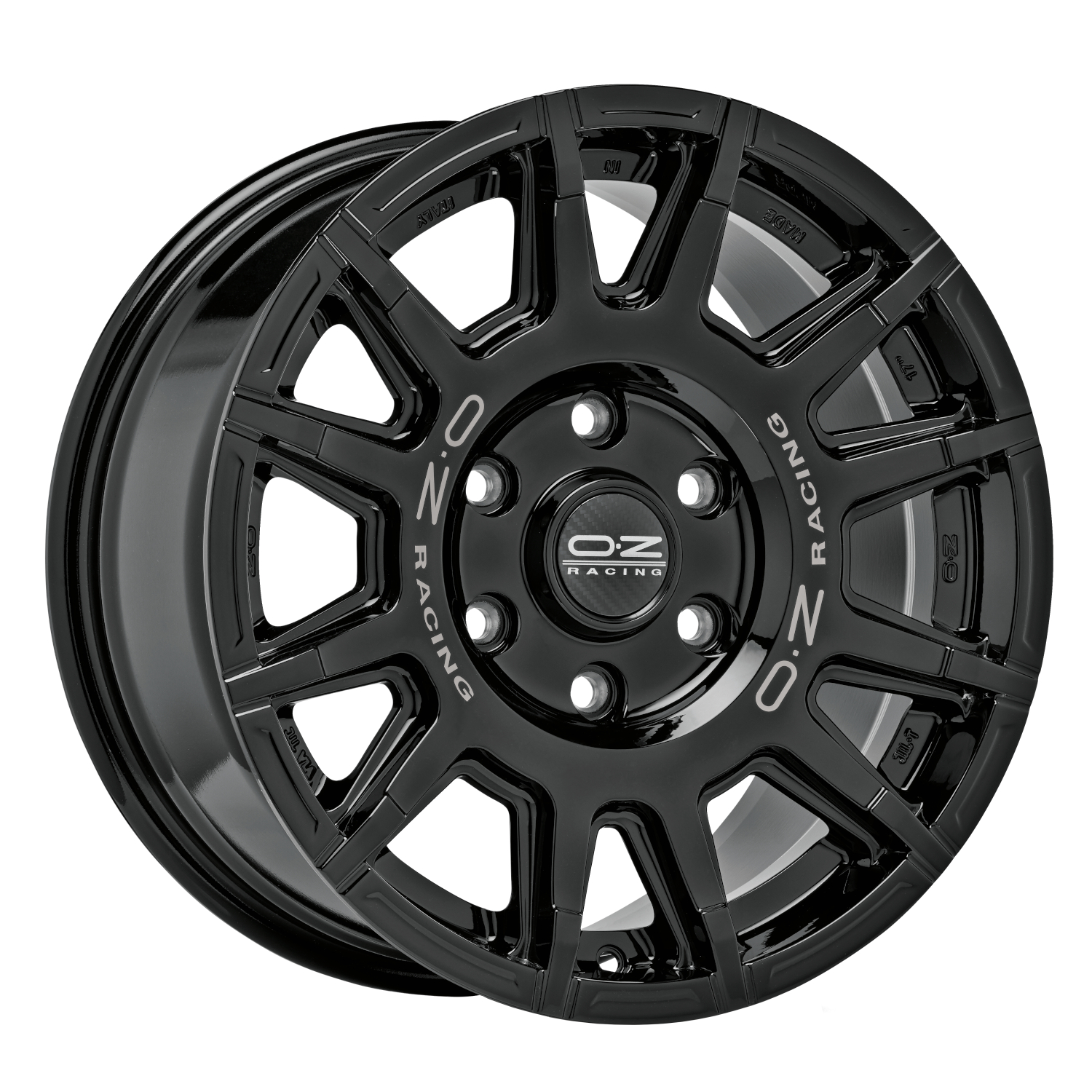 OZ Rally legend gloss black + dark lettering