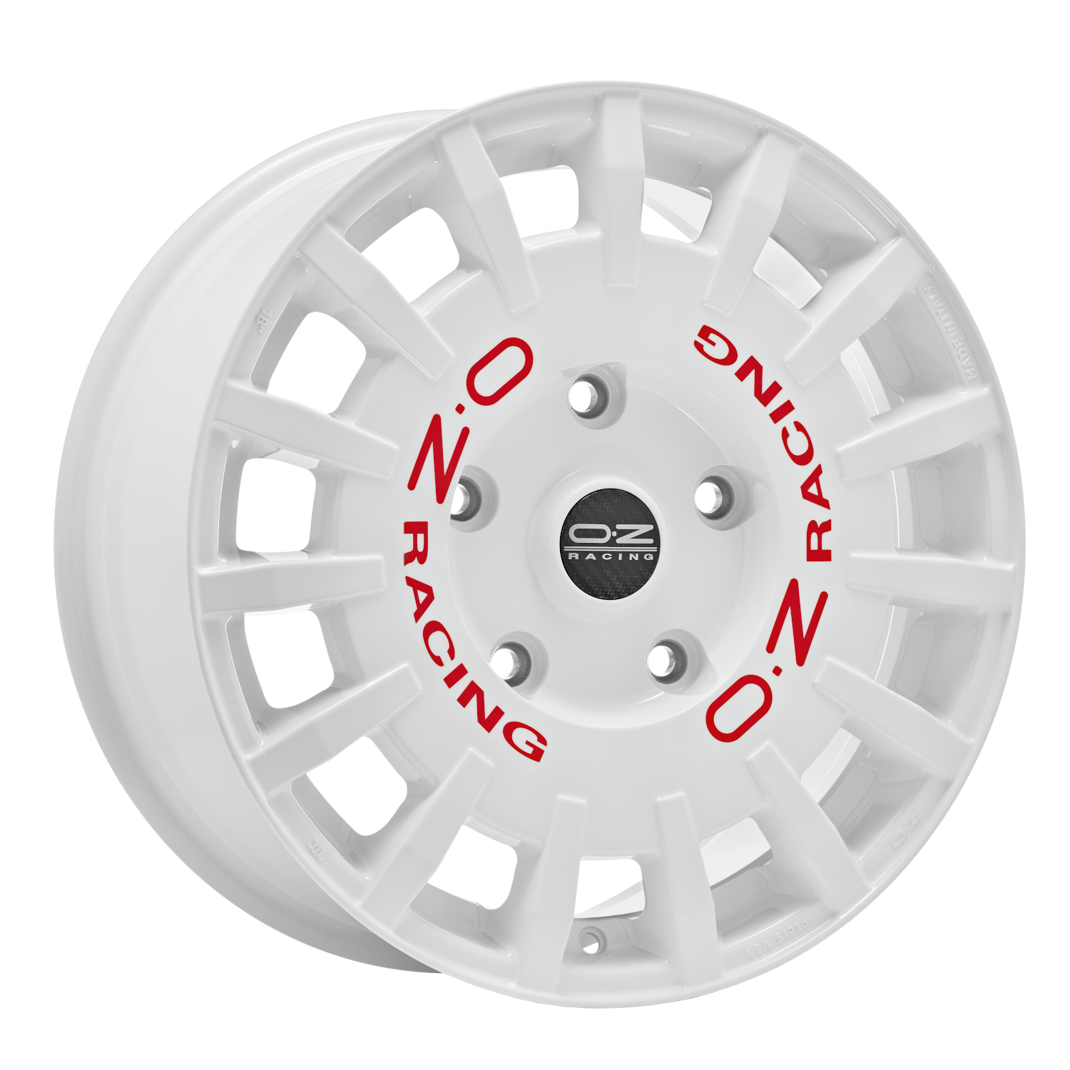 OZ Rally racing van race white red lettering