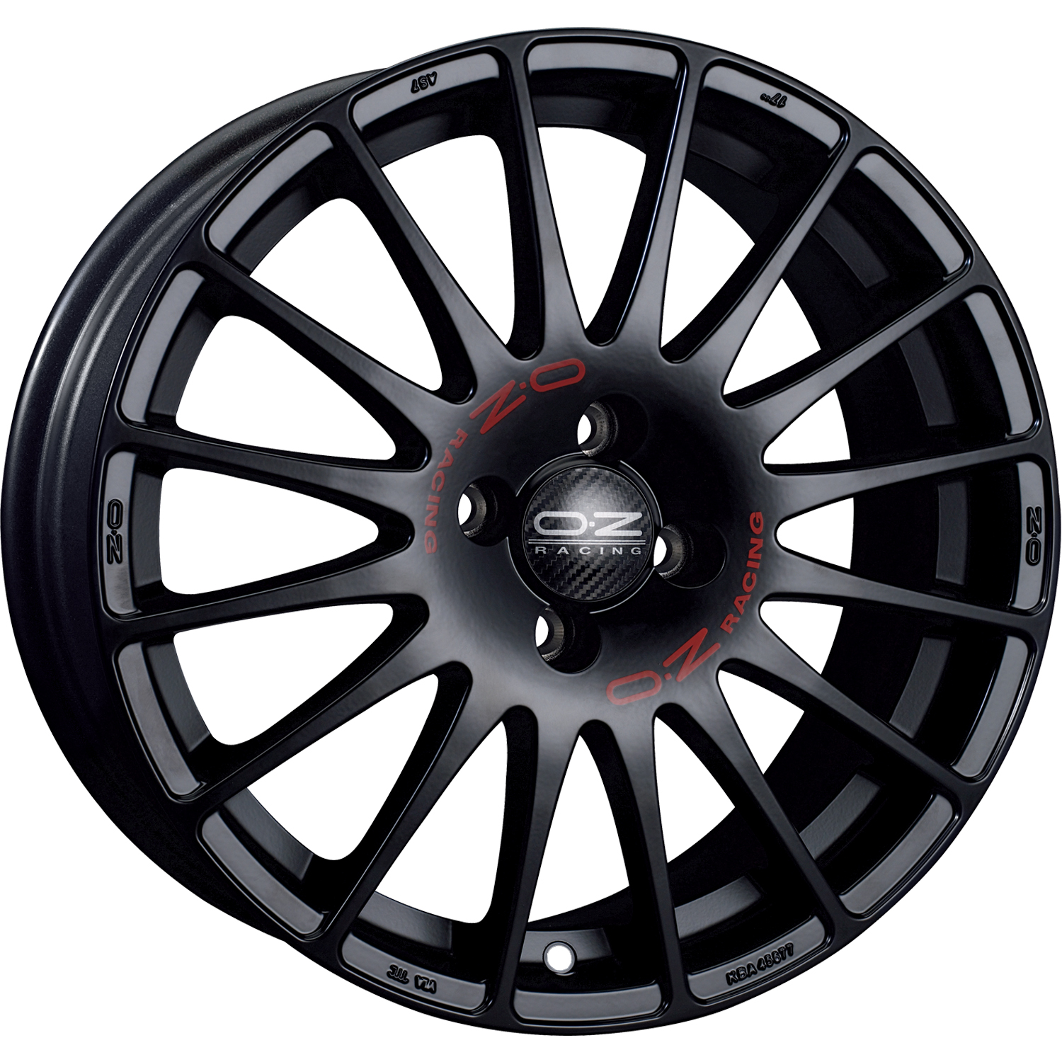 OZ Superturismo gt matt black red lettering