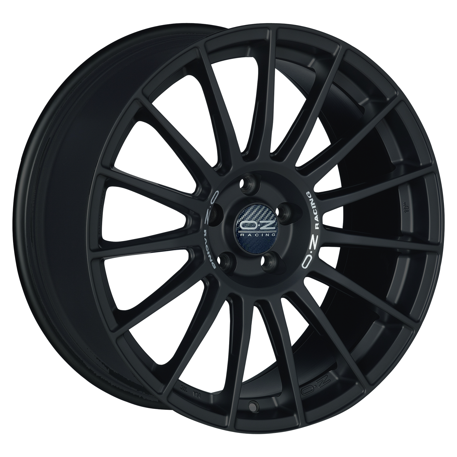 OZ Superturismo lm matt black silver lettering