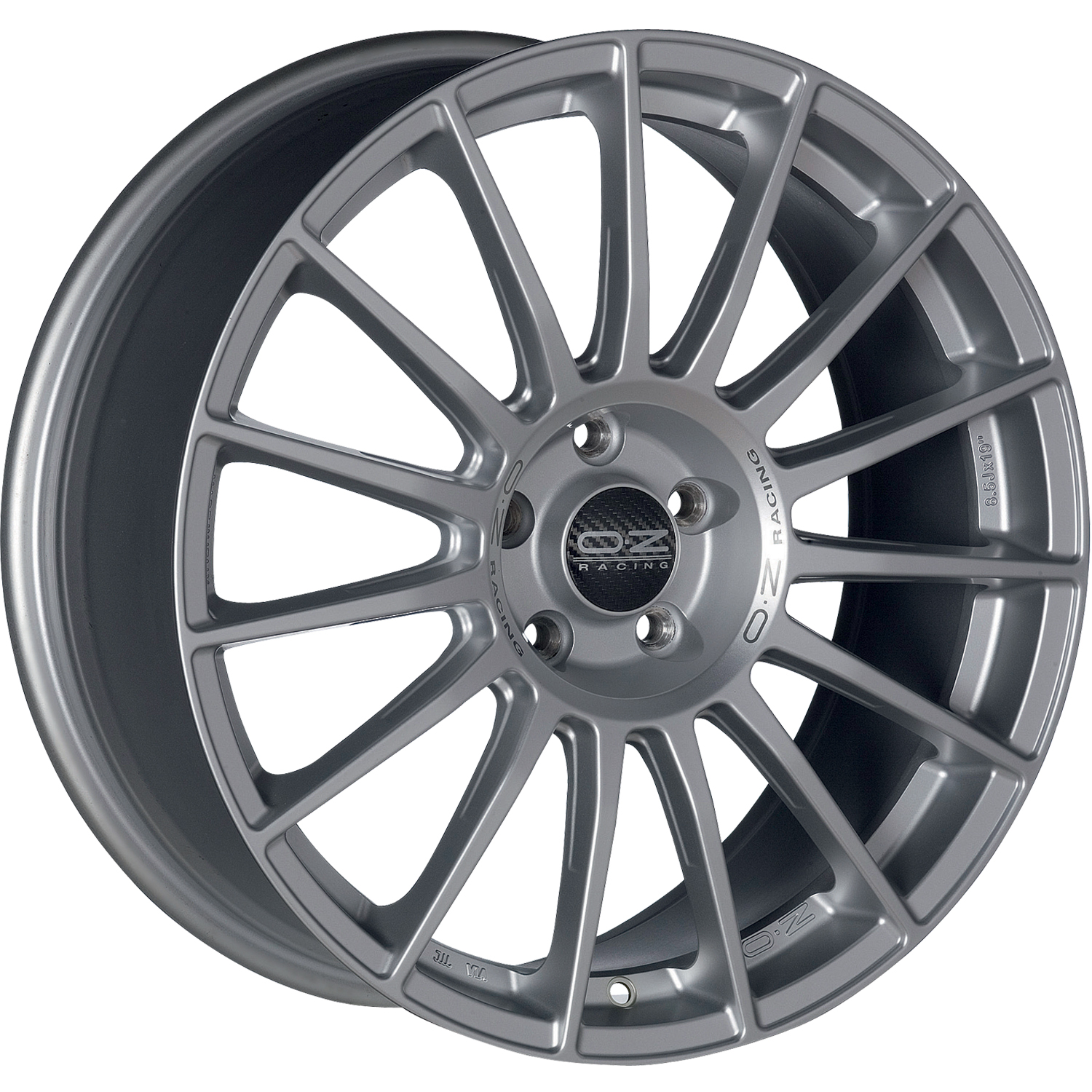 OZ Superturismo lm matt race silver black lettering