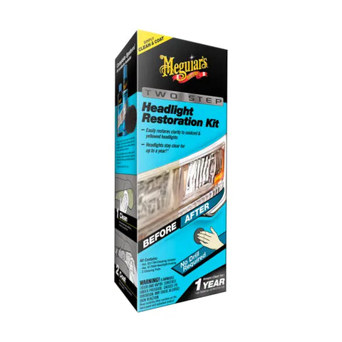 Meguiar's Poleringssæt til Forlygter - Two Step Headlight Kit