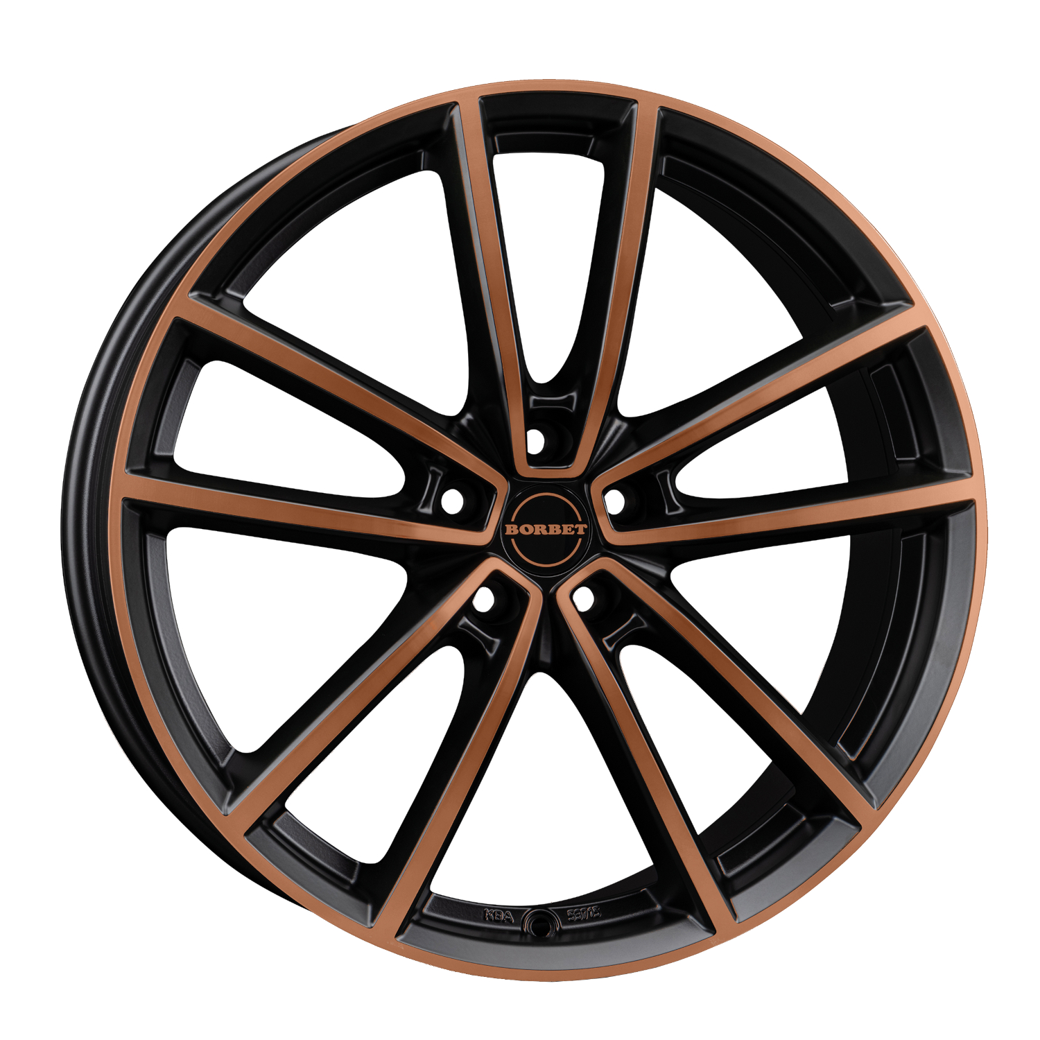 Borbet W black copper polished matt