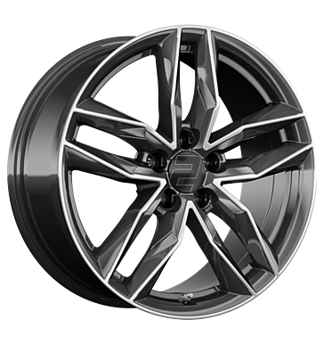 2DRV WH40 dark gunmetal hochglanzpoliert dark gunmetal hochglanzpoliert