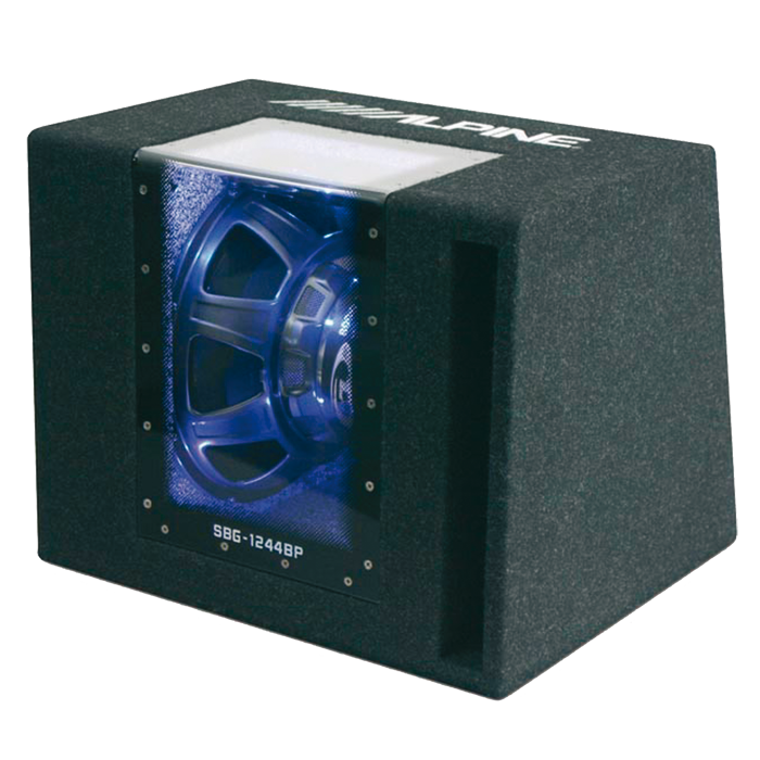 Alpine 12" subwoofer i Kabinet