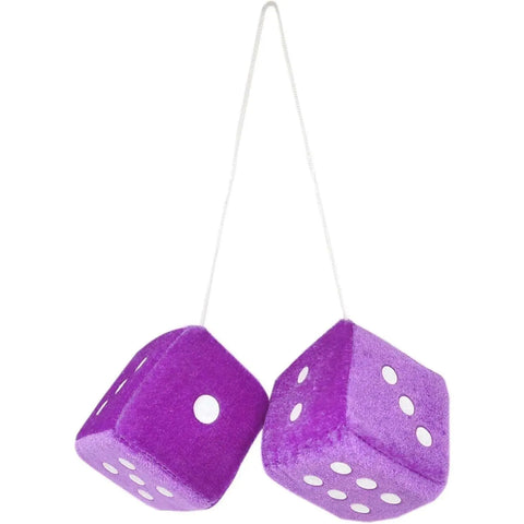 Terninger til forruden, 7x7 cm, Lilla, sæt med 2 stk.