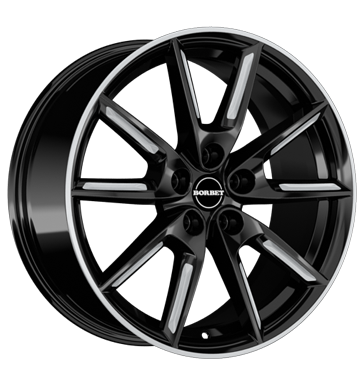 Borbet LX18 black matt silver spoke rim black matt silver spoke rim