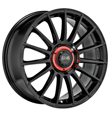 OZ Superturismo Evoluzione gloss black + red lettering gloss black + red lettering