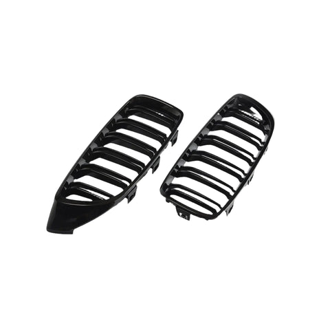 BMW 4-serie frontgrill nyrer - (2013-2020) F32/F33/F36 - Sort højglans - Komplet sæt