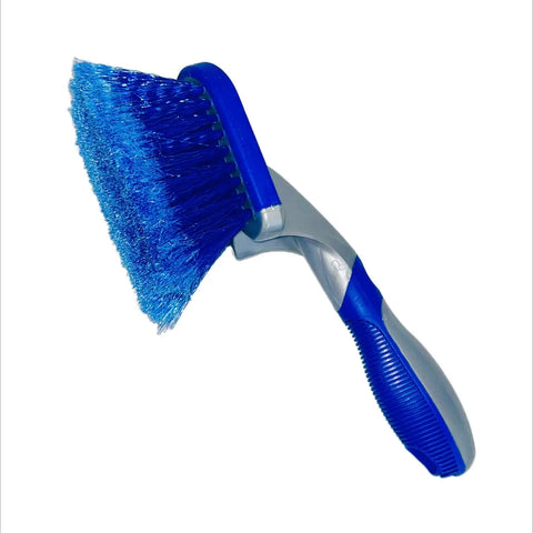BilligStyling Dækbørste, blå, ergonomisk håndtag, tire brush