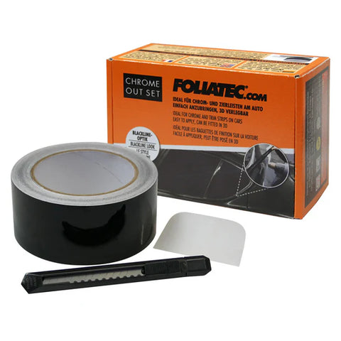 Foliatec Chrome Delete folie sæt, Sort Glans - 5cm x 15M