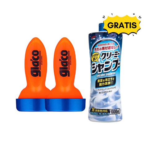 Soft99 Glaco QAD Bundle  2x Glasforsegling + Gratis Neutral Shampoo Creamy 1L