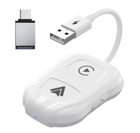 2 i 1 Trådløs Apple CarPlay og Android Auto adapter