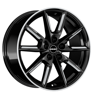 Borbet LX19 black matt silver spoke rim black matt silver spoke rim