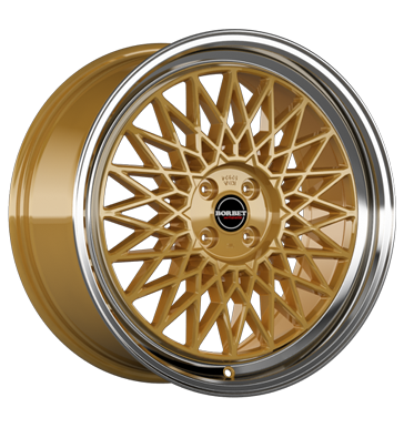 Borbet B gold rim polished gold rim polished