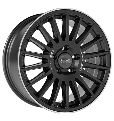 OZ Rally Desert matt black + silver letter + diam cut matt black + silver letter + diam cut
