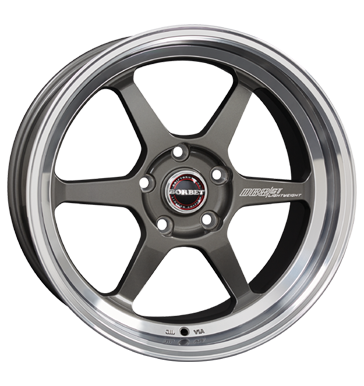 Borbet DB8GT graphite rim polished graphite rim polished