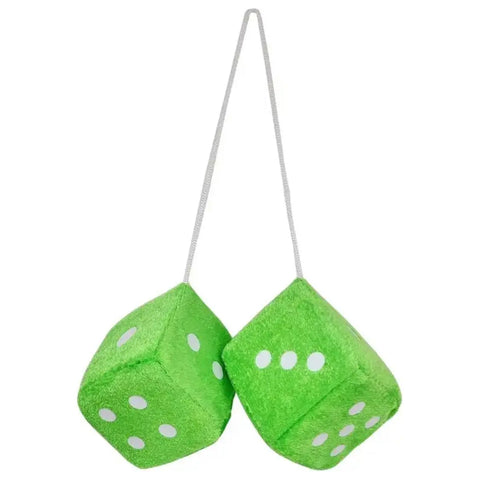 Terninger til forruden, 7x7 cm, Grøn, sæt med 2 stk.