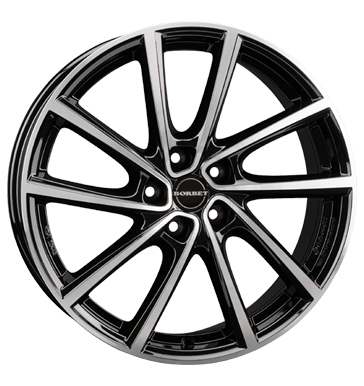 Borbet V black polished glossy black polished glossy
