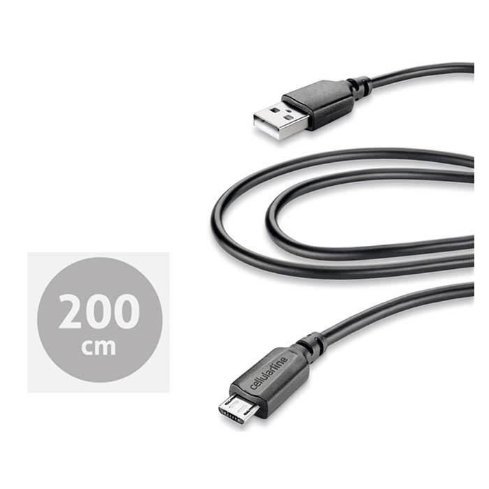 Cellularline data-/ladekabel, mikro-USB, fast charge
