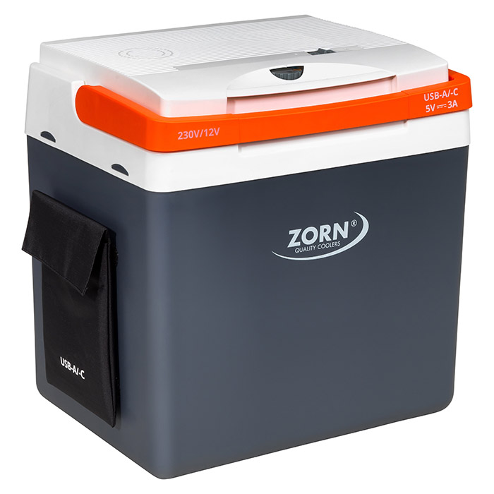ZORN 25L elektrisk køleboks 12/230V og USB