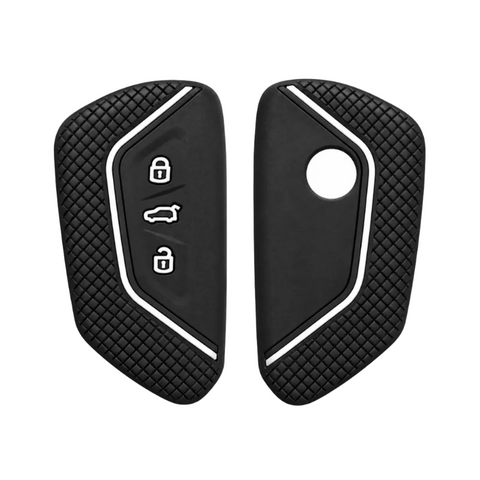 Bilnøgle silikone cover, Hvid - Volkswagen, Skoda, SEAT