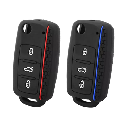 Klapnøgle silikone cover, VW, SEAT, Skoda, flere farver