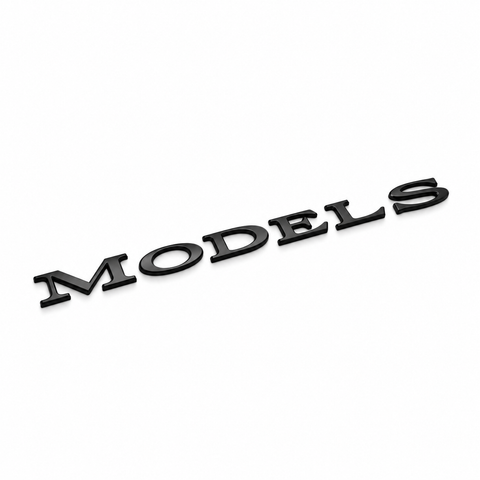 Tesla Model S Modelbetegnelse Bag, Sort højglans