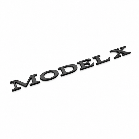 Tesla Model X Modelbetegnelse Bag, Sort højglans