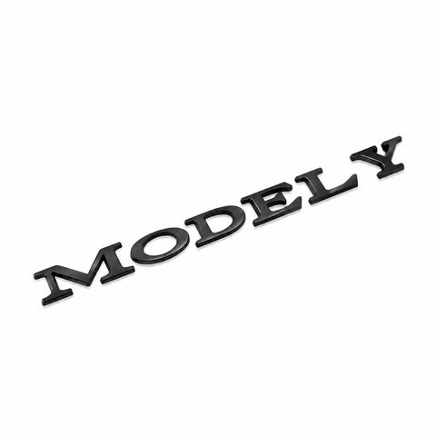 Tesla Model Y Modelbetegnelse Bag, Sort højglans